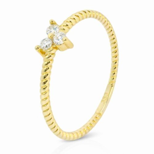 Ring, Verlobungsring, Goldring, Gelbgold, Zirkonia, Goldschmuck, Goldwerkstatt, Schmuck und Trauringe, Neuötting, Altötting