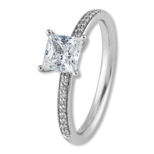 Verlobungsring, Carré, Weißgold, Gelbgold, Roségold, Heiratsantrag, Brillant, Goldwerkstatt, Schmuck & Trauringe, Neuötting, Mühldorf am Inn, Verlobung