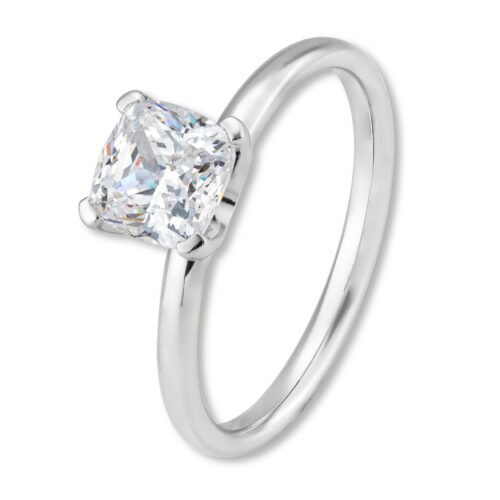 Cushion, 1,50ct, Verlobungsring, Weißgold, Platin, Brillanten, Pavé, Goldwerkstatt, Schmuck und Trauringe, Neuötting