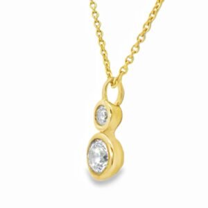 Anhänger, Gelbgold 333, Zirkonia, Halskette, Goldschmuck, Goldwerkstatt Schmuck und Trauringe, Neuötting, Altötting