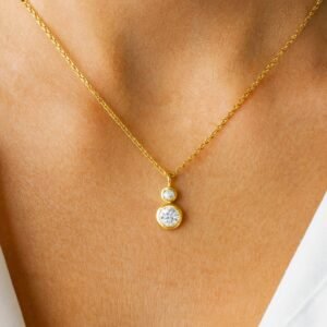 Anhänger, Gelbgold 333, Zirkonia, Halskette, Goldschmuck, Goldwerkstatt Schmuck und Trauringe, Neuötting, Altötting