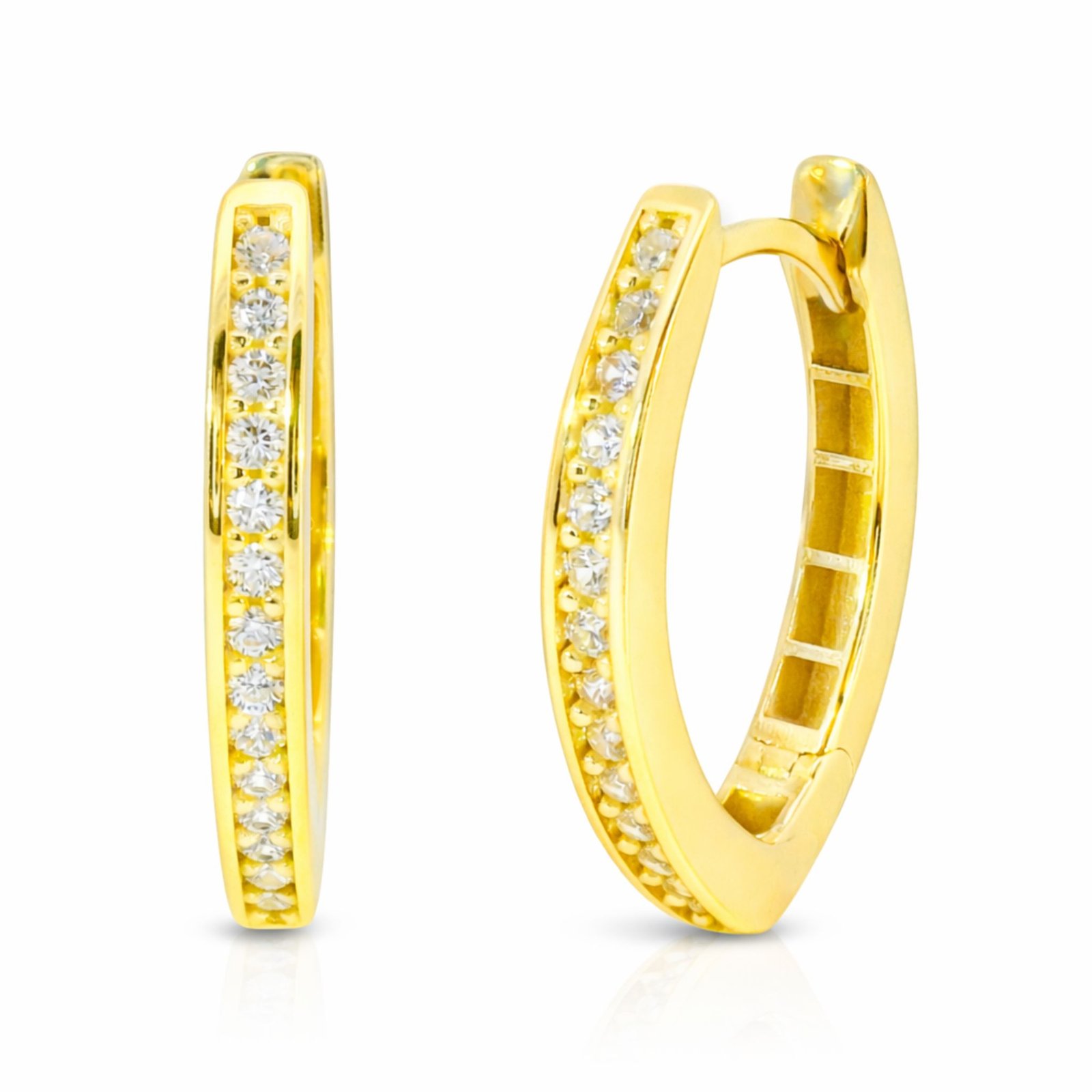 16400239 Gelbgold 333 Zirkonia 258€ -2 Creolen, Ohrringe, Gelbgold 333, Ohrschmuck, Goldschmuck, Goldwerkstatt Schmuck und Trauringe, Neuötting, Altötting, Zirkonia