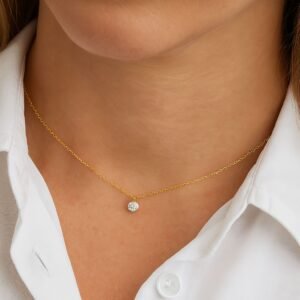 Collier, Gelbgold 750, Goldschmuck, Halskette, Brillantschmuck, Brillant, Neuötting, Altötting, Weißgoldschmuck, Geschenk