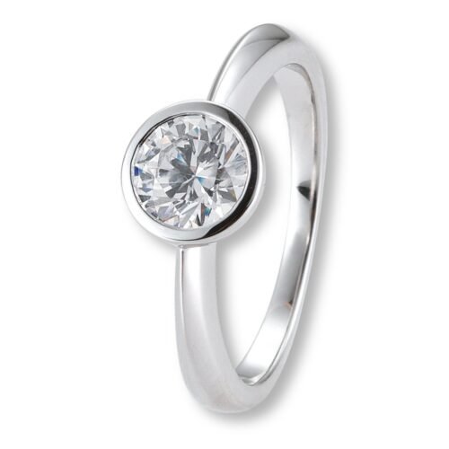 Verlobungsring, Zargenfassung, Weißgold, Gelbgold, Roségold, Solitärring, 4er Krappe, Heiratsantrag, Brillant, Goldwerkstatt, Schmuck & Trauringe, Neuötting, Mühldorf am Inn, Verlobung, Diamantring