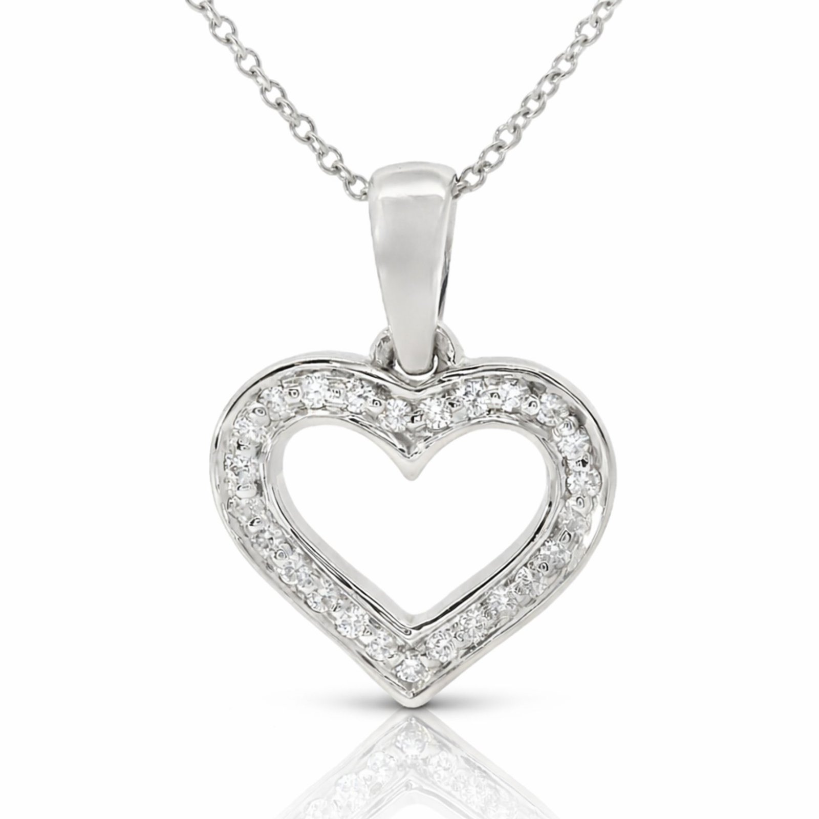 Anhänger 16200118 Weißgold 585 Brillanten 0,08ct 448€ -1 Anhänger, Weißgold 585, Goldschmuck, Halskette, Brillantschmuck, Brillant, Neuötting, Altötting, Weißgoldschmuck, Geschenk, Herzanhänger