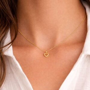 Collier, Gelbgold 333, Goldschmuck, Halskette mit Herz, Herz, Schmuck, Geschenk, Goldwerkstatt, Schmuck und Trauringe