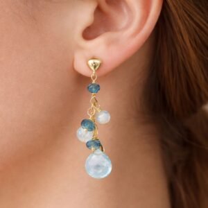 Ohrringe, Ohrhänger, Topas, Gelbgold, Goldschmuck, Gelbgold 750, Turmalinschmuck, Goldwerkstatt Schmuck und Trauringe, Neuötting, Altötting, Neuötting